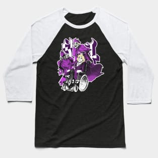 Funny Ghost Dark Purple Baseball T-Shirt